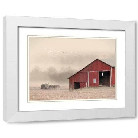 An Early Start White Modern Wood Framed Art Print with Double Matting by Deiter, Lori