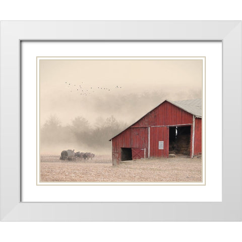 An Early Start White Modern Wood Framed Art Print with Double Matting by Deiter, Lori