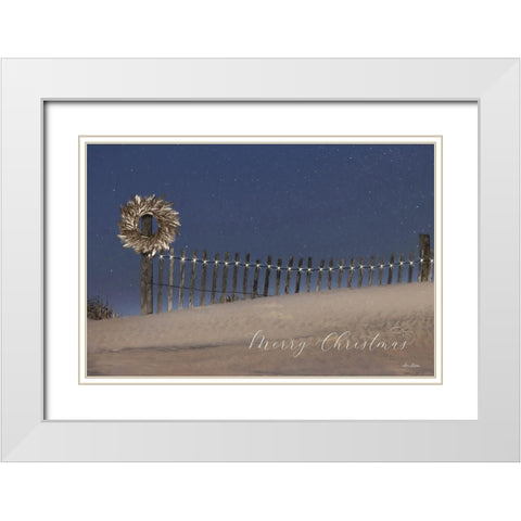 Christmas Eve at the Beach White Modern Wood Framed Art Print with Double Matting by Deiter, Lori