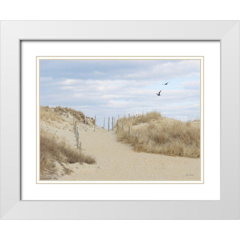 Fenwick Island White Modern Wood Framed Art Print with Double Matting by Deiter, Lori