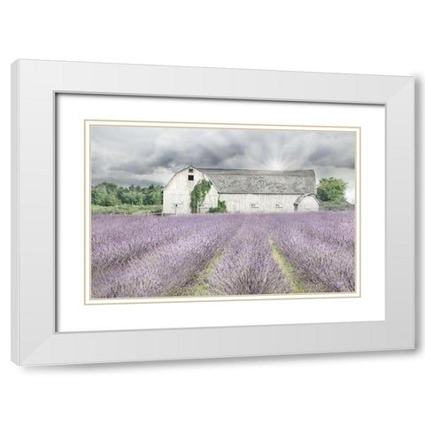 Shades of Lavender and Gray White Modern Wood Framed Art Print with Double Matting by Deiter, Lori
