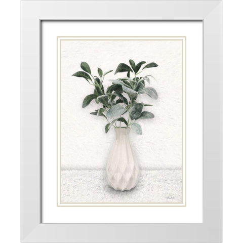 White Dreams White Modern Wood Framed Art Print with Double Matting by Deiter, Lori