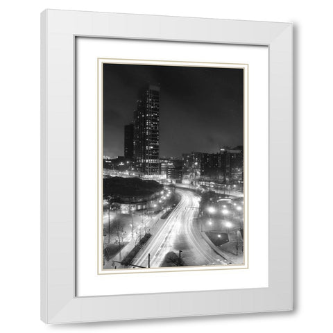 Inner Harbor Lights I White Modern Wood Framed Art Print with Double Matting by Deiter, Lori