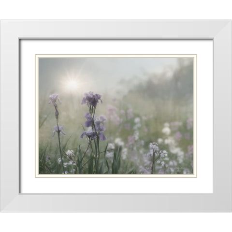 Spring Bling White Modern Wood Framed Art Print with Double Matting by Deiter, Lori