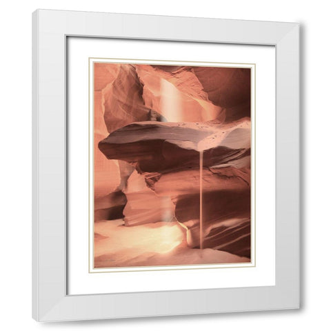 Sandfall at Antelope Canyon White Modern Wood Framed Art Print with Double Matting by Deiter, Lori