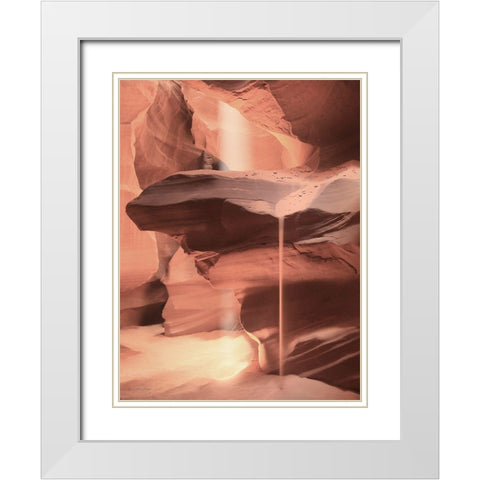 Sandfall at Antelope Canyon White Modern Wood Framed Art Print with Double Matting by Deiter, Lori