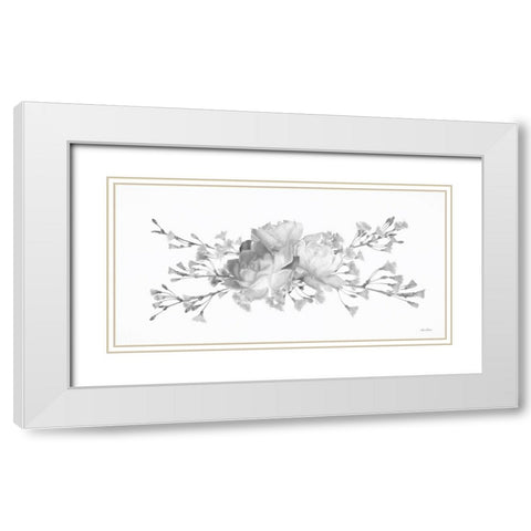 Blossoms and Roses II White Modern Wood Framed Art Print with Double Matting by Deiter, Lori