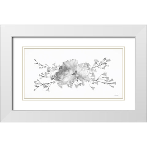 Blossoms and Roses II White Modern Wood Framed Art Print with Double Matting by Deiter, Lori