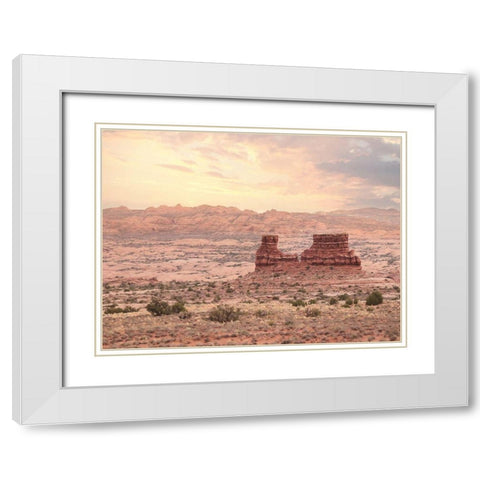 Dusty Desert II White Modern Wood Framed Art Print with Double Matting by Deiter, Lori