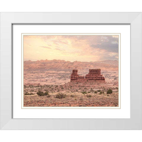 Dusty Desert II White Modern Wood Framed Art Print with Double Matting by Deiter, Lori