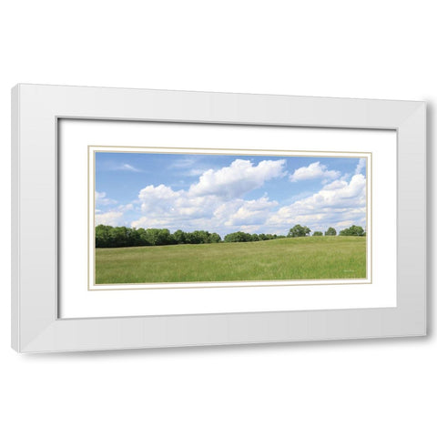 Summer Fields White Modern Wood Framed Art Print with Double Matting by Deiter, Lori