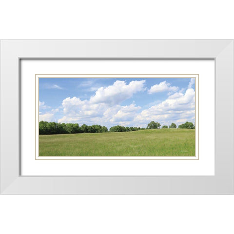 Summer Fields White Modern Wood Framed Art Print with Double Matting by Deiter, Lori