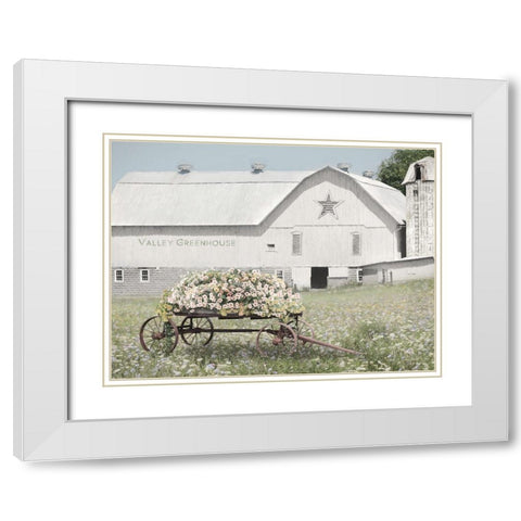 Valley Greenhouse White Modern Wood Framed Art Print with Double Matting by Deiter, Lori