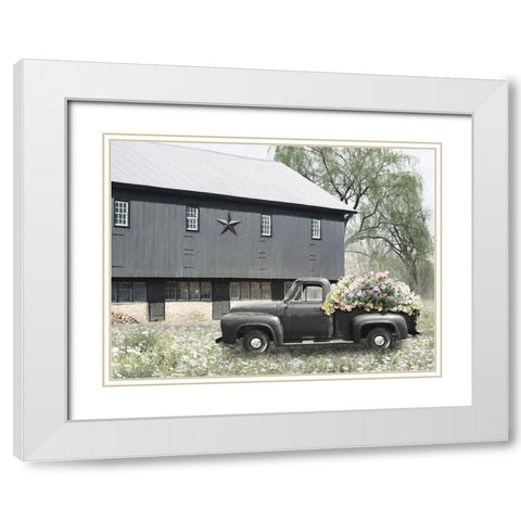 High on Summertime White Modern Wood Framed Art Print with Double Matting by Deiter, Lori