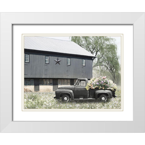High on Summertime White Modern Wood Framed Art Print with Double Matting by Deiter, Lori