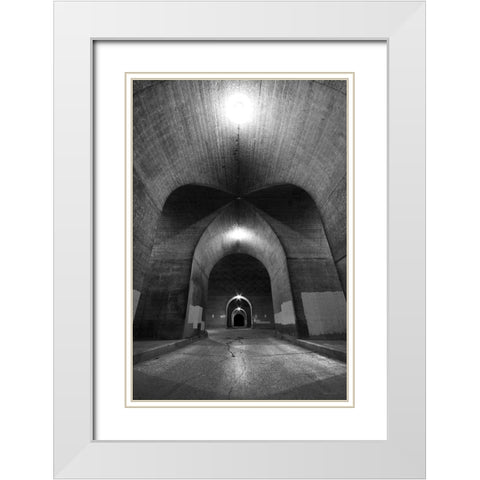 Beneath the State Street Bridge White Modern Wood Framed Art Print with Double Matting by Deiter, Lori
