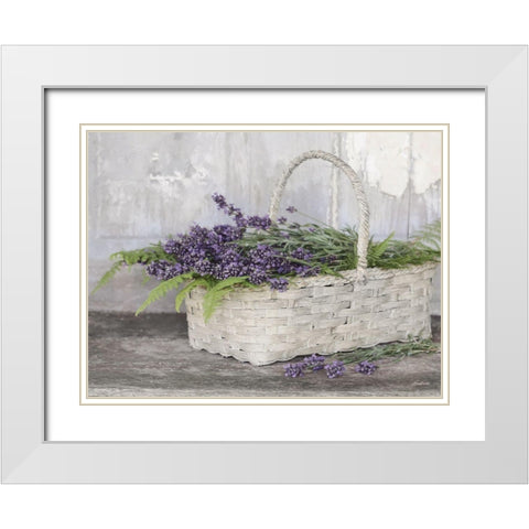 My Lavender White Modern Wood Framed Art Print with Double Matting by Deiter, Lori