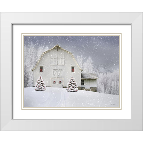 Joy to One and All White Modern Wood Framed Art Print with Double Matting by Deiter, Lori