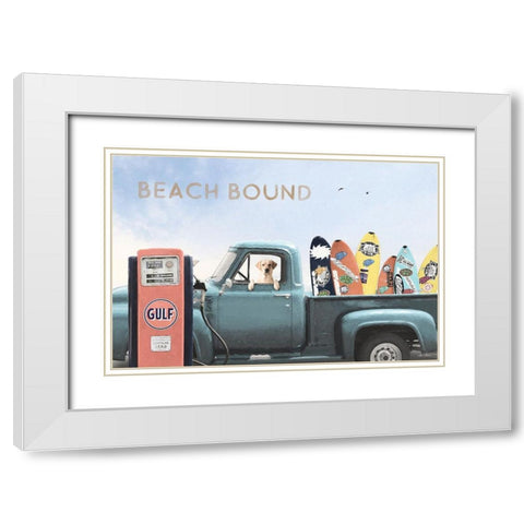 Beach Bound White Modern Wood Framed Art Print with Double Matting by Deiter, Lori