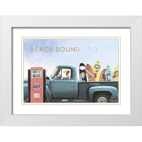 Beach Bound White Modern Wood Framed Art Print with Double Matting by Deiter, Lori