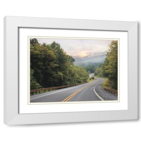 Curve Ahead White Modern Wood Framed Art Print with Double Matting by Deiter, Lori
