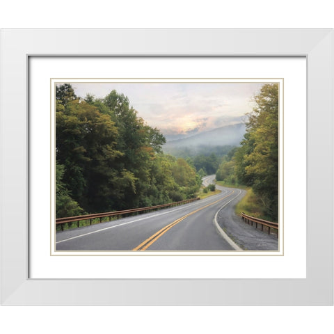 Curve Ahead White Modern Wood Framed Art Print with Double Matting by Deiter, Lori