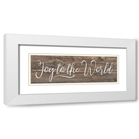 Joy to the World   White Modern Wood Framed Art Print with Double Matting by Deiter, Lori