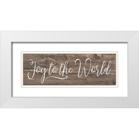 Joy to the World   White Modern Wood Framed Art Print with Double Matting by Deiter, Lori