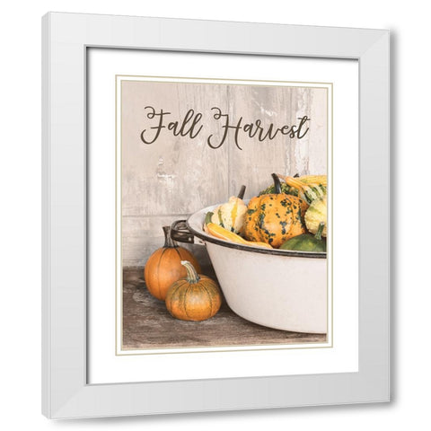 Fall Harvest White Modern Wood Framed Art Print with Double Matting by Deiter, Lori