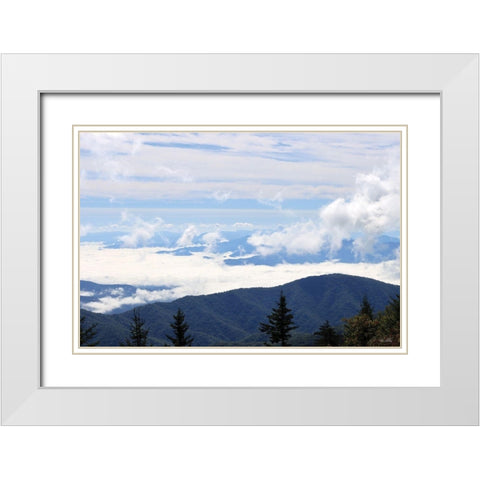 Smoky Mountain High White Modern Wood Framed Art Print with Double Matting by Deiter, Lori