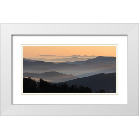 Clingmans at Daybreak White Modern Wood Framed Art Print with Double Matting by Deiter, Lori
