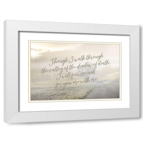 I Will Fear No Evil White Modern Wood Framed Art Print with Double Matting by Deiter, Lori