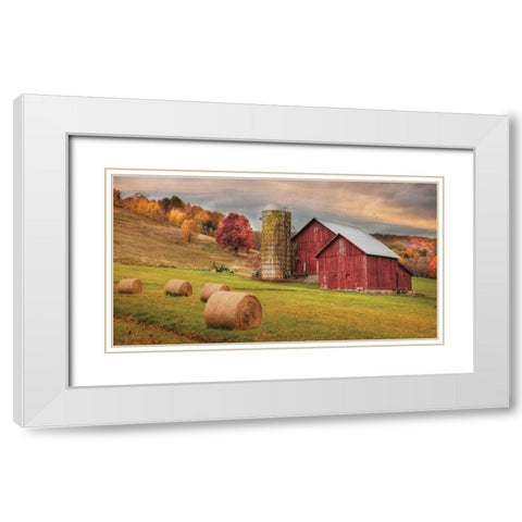 Autumn Breeze White Modern Wood Framed Art Print with Double Matting by Deiter, Lori