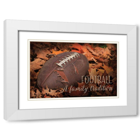 Football - A Family Tradition White Modern Wood Framed Art Print with Double Matting by Deiter, Lori