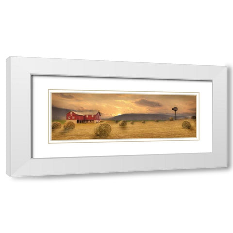 Workin the Farm White Modern Wood Framed Art Print with Double Matting by Deiter, Lori