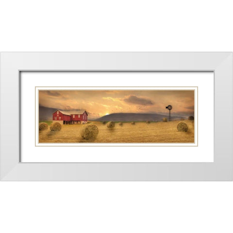 Workin the Farm White Modern Wood Framed Art Print with Double Matting by Deiter, Lori