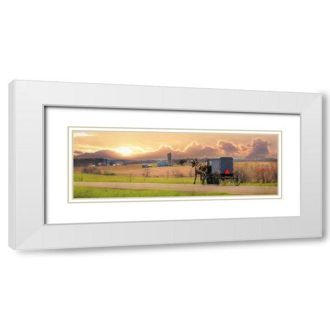 Evening Cruise White Modern Wood Framed Art Print with Double Matting by Deiter, Lori
