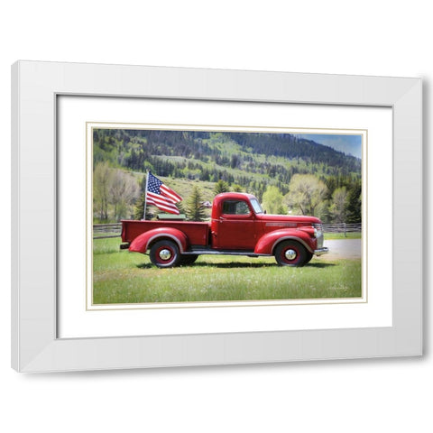 American Made I White Modern Wood Framed Art Print with Double Matting by Deiter, Lori