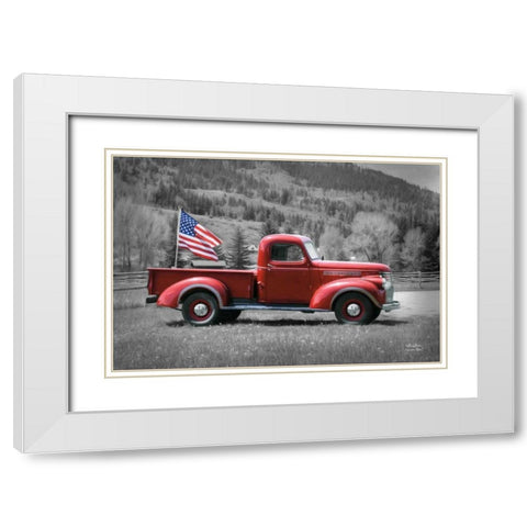 American Made I White Modern Wood Framed Art Print with Double Matting by Deiter, Lori