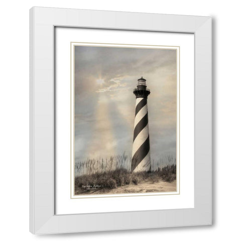 Cape Hatteras Lighthouse White Modern Wood Framed Art Print with Double Matting by Deiter, Lori