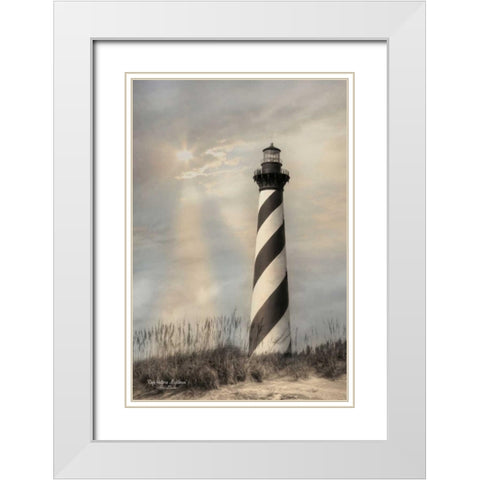 Cape Hatteras Lighthouse White Modern Wood Framed Art Print with Double Matting by Deiter, Lori
