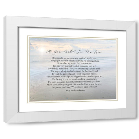 If You Could See Me Now - Ocean White Modern Wood Framed Art Print with Double Matting by Deiter, Lori