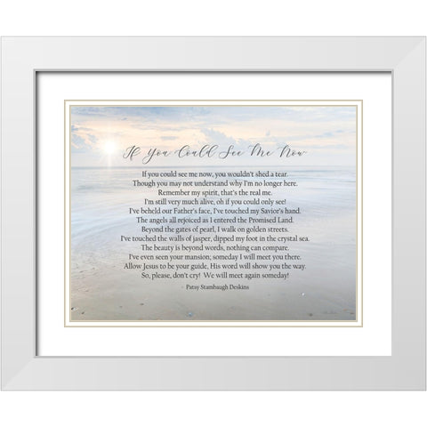 If You Could See Me Now - Ocean White Modern Wood Framed Art Print with Double Matting by Deiter, Lori