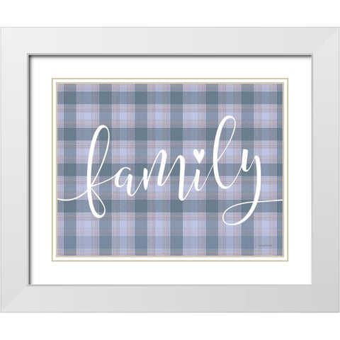 Family White Modern Wood Framed Art Print with Double Matting by Lettered and Lined