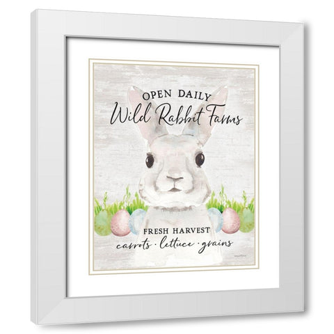 Wild Rabbit Farms 1 White Modern Wood Framed Art Print with Double Matting by Lettered and Lined