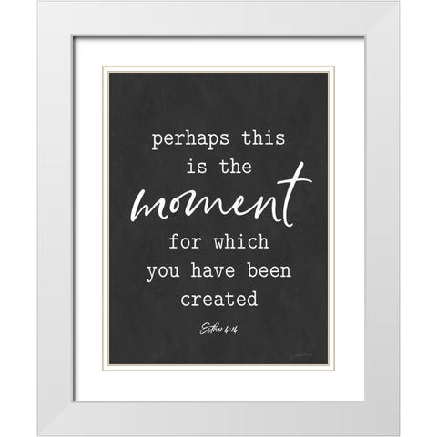 This is the Moment White Modern Wood Framed Art Print with Double Matting by lettered And lined