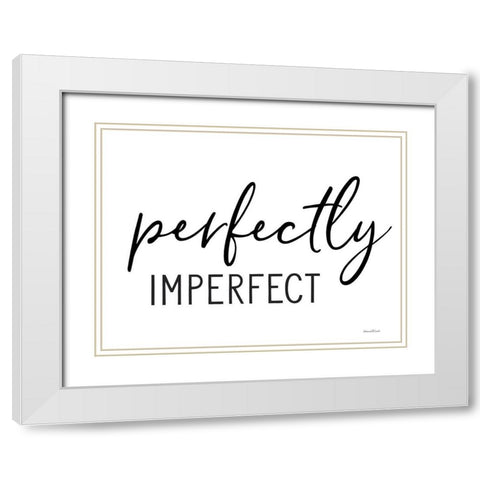 Perfectly Imperfect White Modern Wood Framed Art Print with Double Matting by lettered And lined