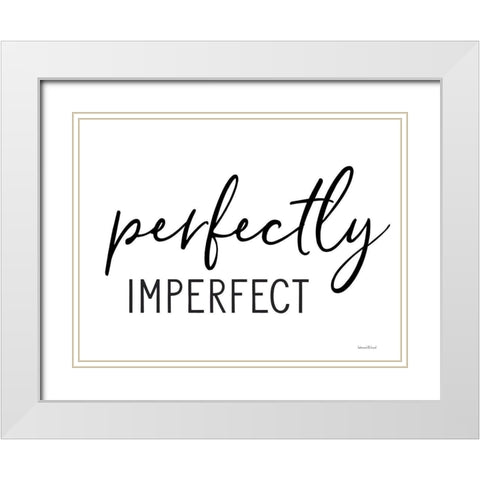 Perfectly Imperfect White Modern Wood Framed Art Print with Double Matting by lettered And lined