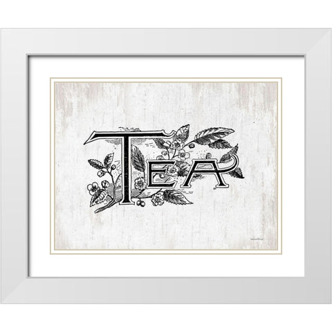 Tea White Modern Wood Framed Art Print with Double Matting by lettered And lined
