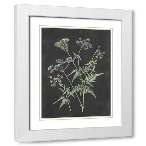 Chives White Modern Wood Framed Art Print with Double Matting by Lettered and Lined
